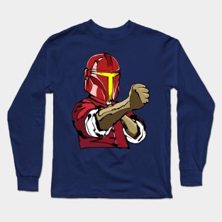 Red Kung Fu Templar Knight Long Sleeve T-Shirt